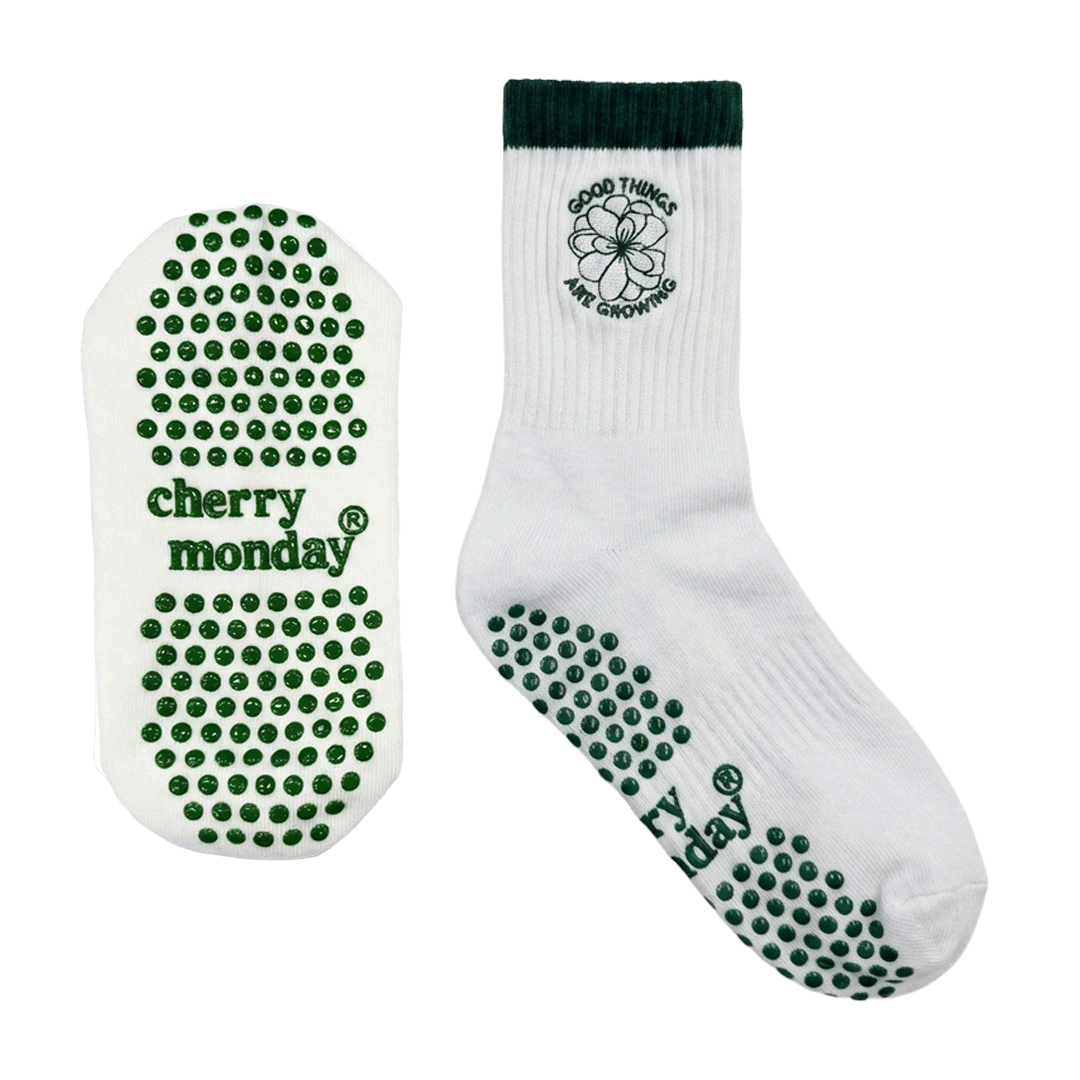 The Green Sock - Calcetines Antiderrapantes para Yoga, Pilates y Barre