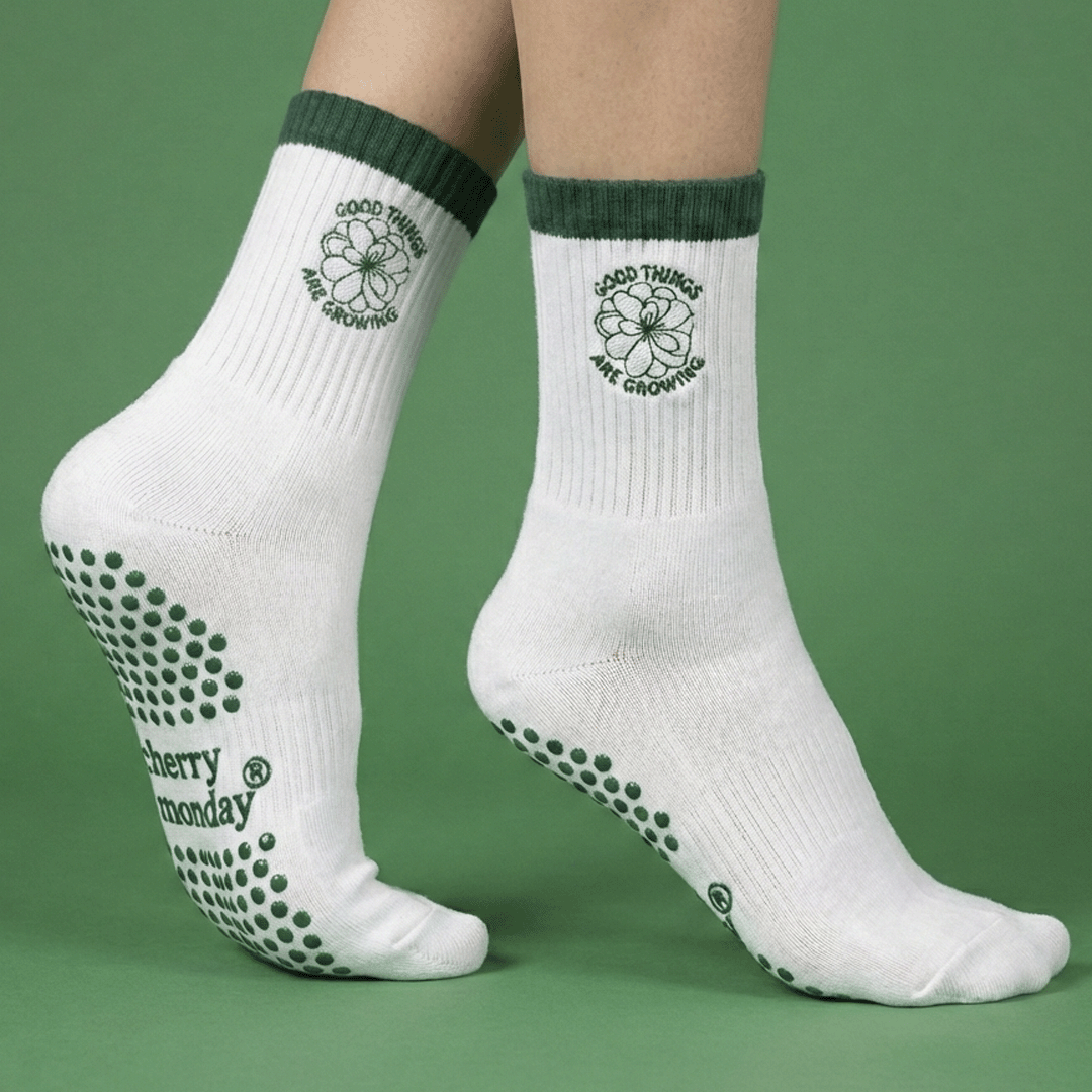 The Green Sock - Calcetines Antiderrapantes para Yoga, Pilates y Barre