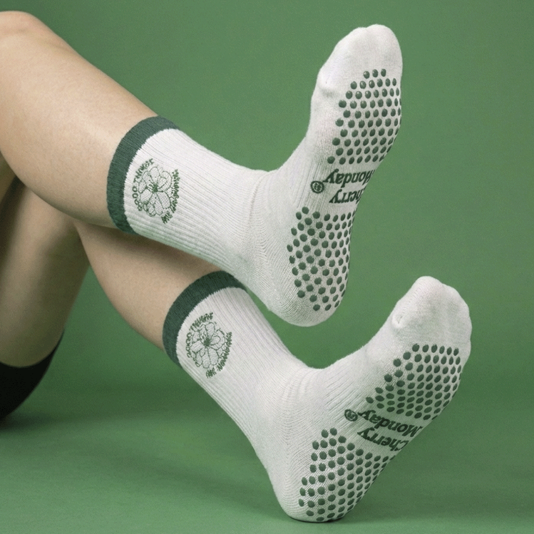 The Green Sock - Calcetines Antiderrapantes para Yoga, Pilates y Barre