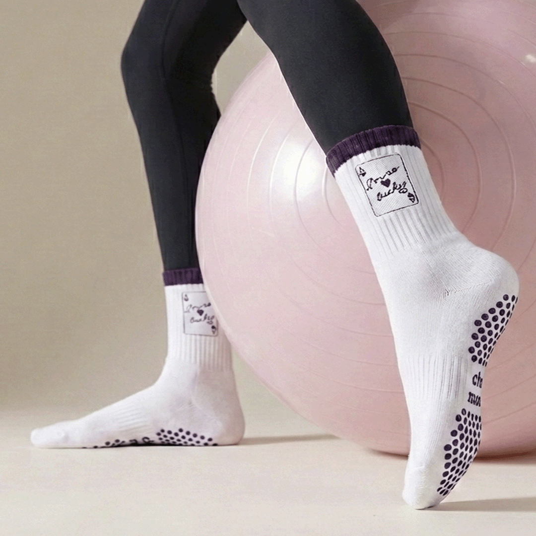 The Lucky Sock - Calcetines Antiderrapantes para Yoga, Pilates y Barre