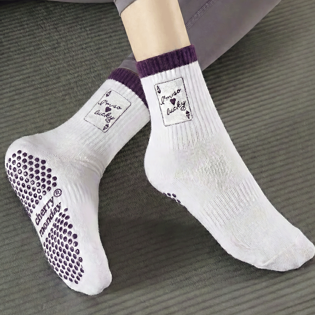 The Lucky Sock - Calcetines Antiderrapantes para Yoga, Pilates y Barre